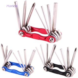 ✿MA✿Bicycle Repair Tool Kit Hex Wrench Set Screwdriver 7in1 Tool