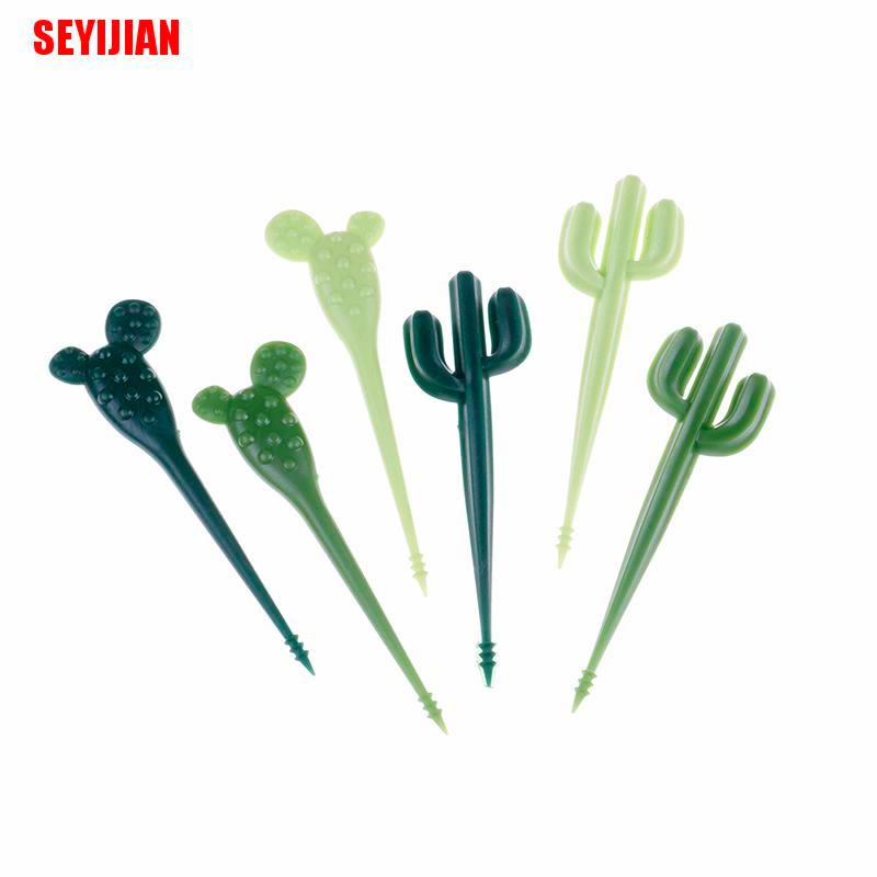 Bộ 6 Nĩa Ăn Trái Cây Hình Xương Rồng Xinh Xắn