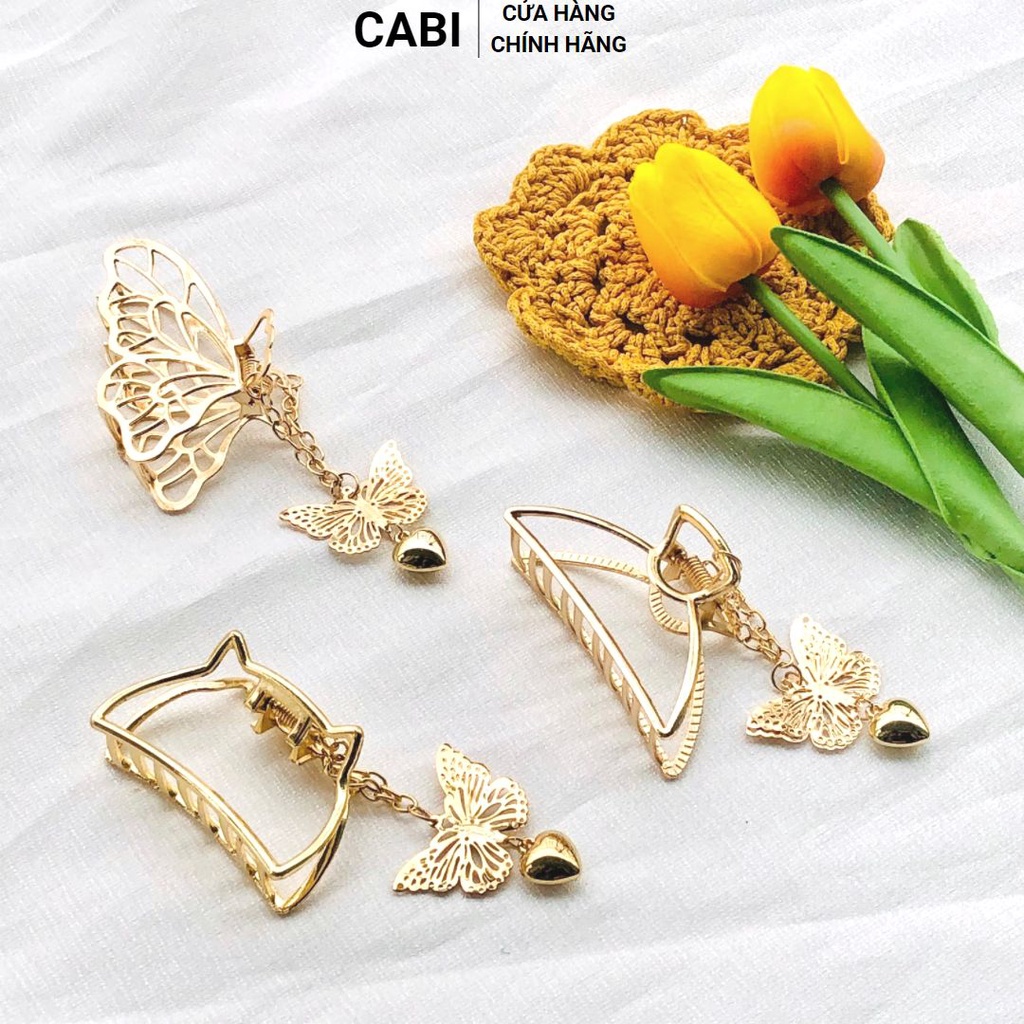Kẹp tóc càng cua hình bướm gắn dây tua rua phong cách Hàn Quốc dành cho nữ.