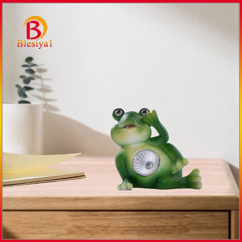 1 Đèn Led Hình Chú Ếch Dễ Thương Sử Dụng Năng Lượng Mặt Trời Trang Trí Nhà Cửa Sân Vườn