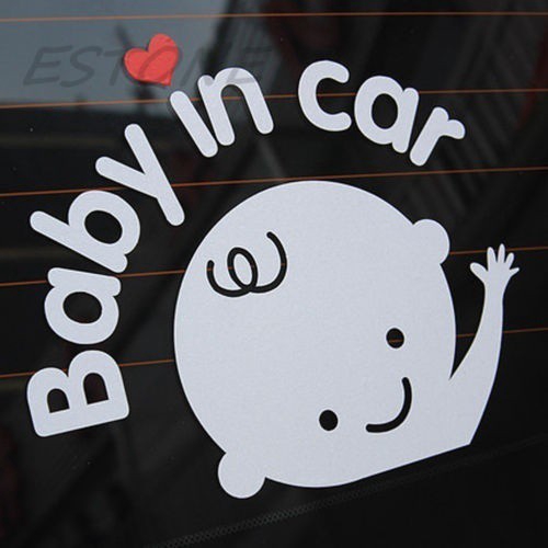 Nhãn dán decal Baby In Car an toàn xinh xắn cho xe hơi