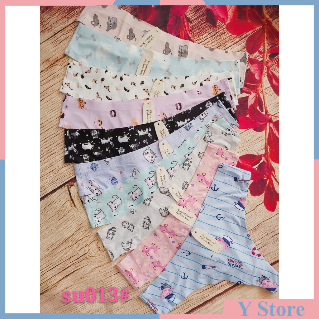 [Mã 12FASHIONSALE1 giảm 10K đơn 50K]  Quần Lót Đúc Su Lọt Khe Họa Tiết Không Đường May 013