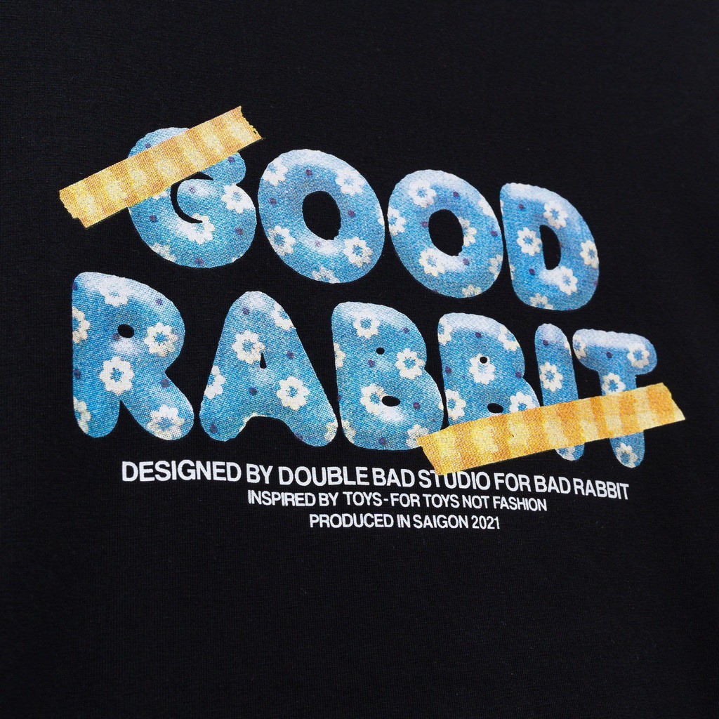 Áo thun Unisex Bad Rabbit GOOD RABBIT đen