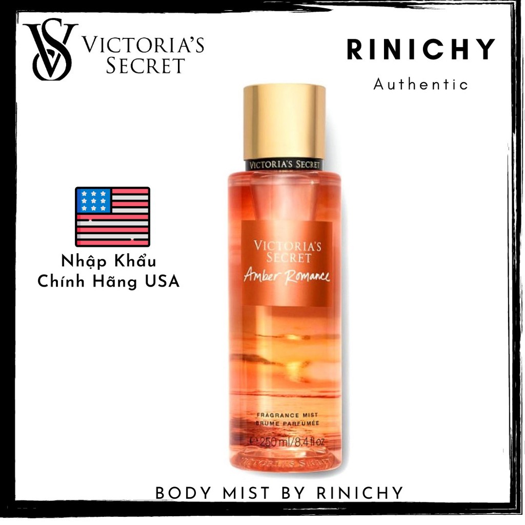 [New] Body mist Victoria Secret Amber Romance hương nước hoa