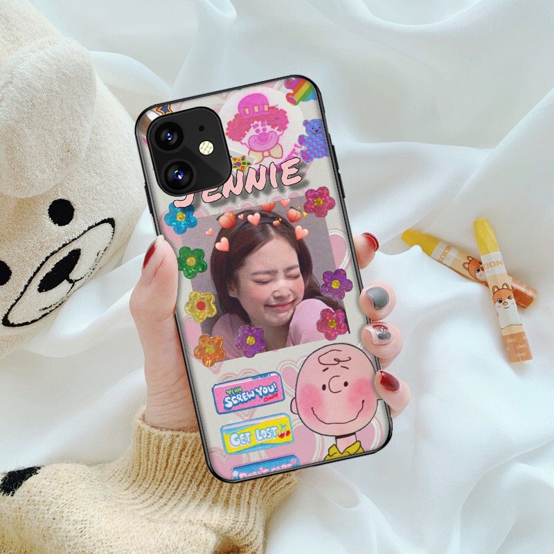 Ốp Điện Thoại Hình Jennie Cho iPhone 11 XR XS 5 5S 6 6S 7 / 8 / SE 2020 Plus