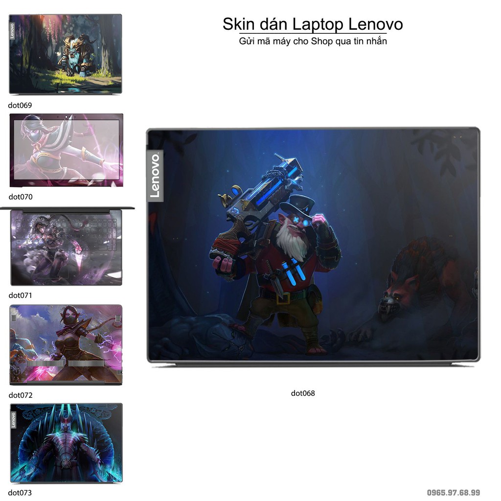 Skin dán Laptop Lenovo in hình Dota 2 nhiều mẫu 12 (inbox mã máy cho Shop)