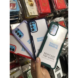 Oppo Reno 5 Ốp lưng viền màu chống sốc cực đẹp