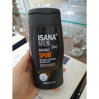 Sữa tắm gội isana men dusche sport 3in1
