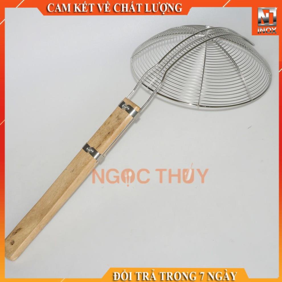 Vợt vòng inox cán gỗ đủ size