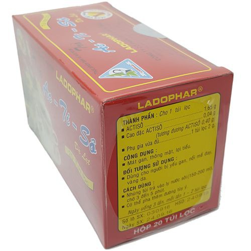 Trà Atiso Đà Lạt Ladophar hộp 20 gói x 20g