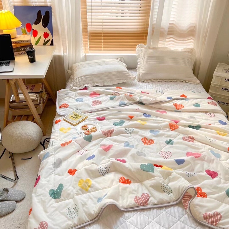 Chăn Cotton thun lạnh Hàn Quốc cao cấp phiên bản 2023 rộng 2m*2m3