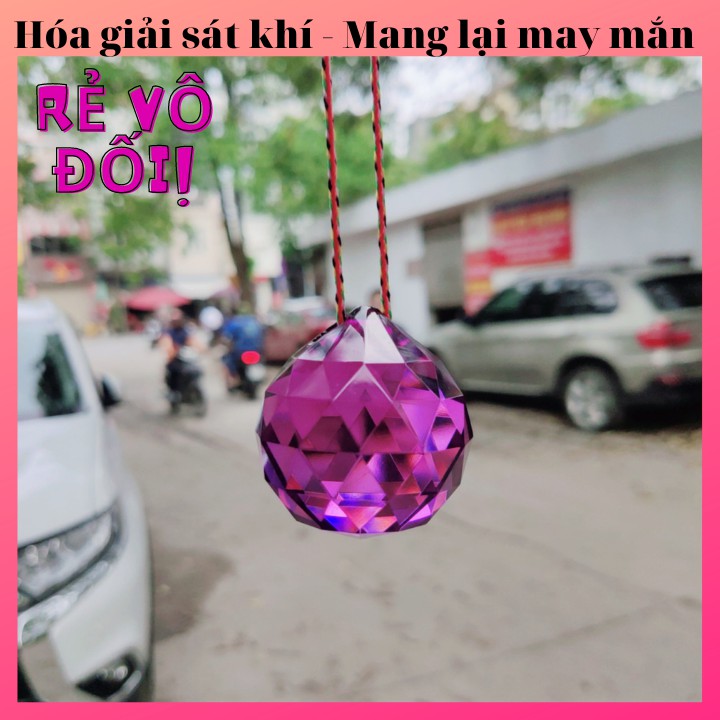 Quả cầu treo phong thủy màu tím