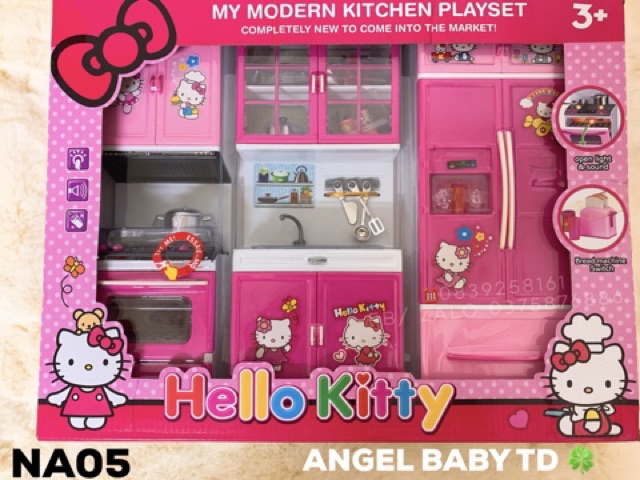 Bộ Đồ Chơi Nhà Bếp HELOO KITTY (có video thật của shop)