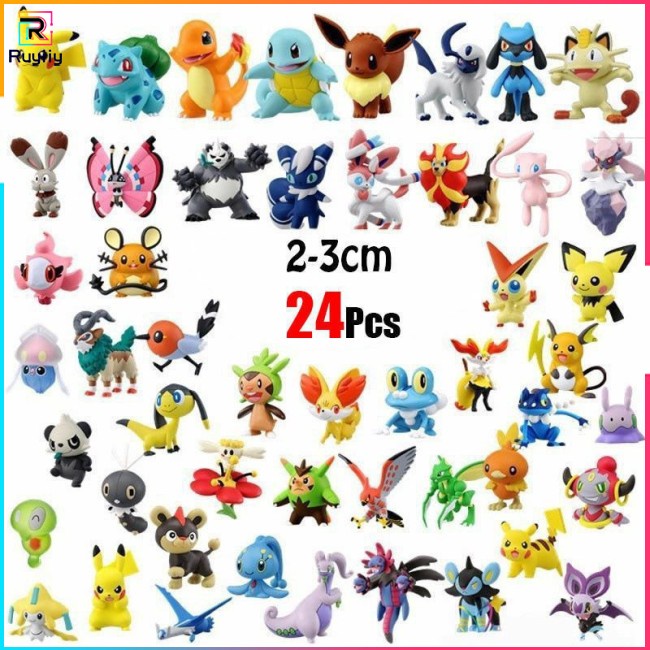 Bộ Sưu Tập 24 Mô Hình Nhân Vật Pokemon 2-3cm Pokémon R3