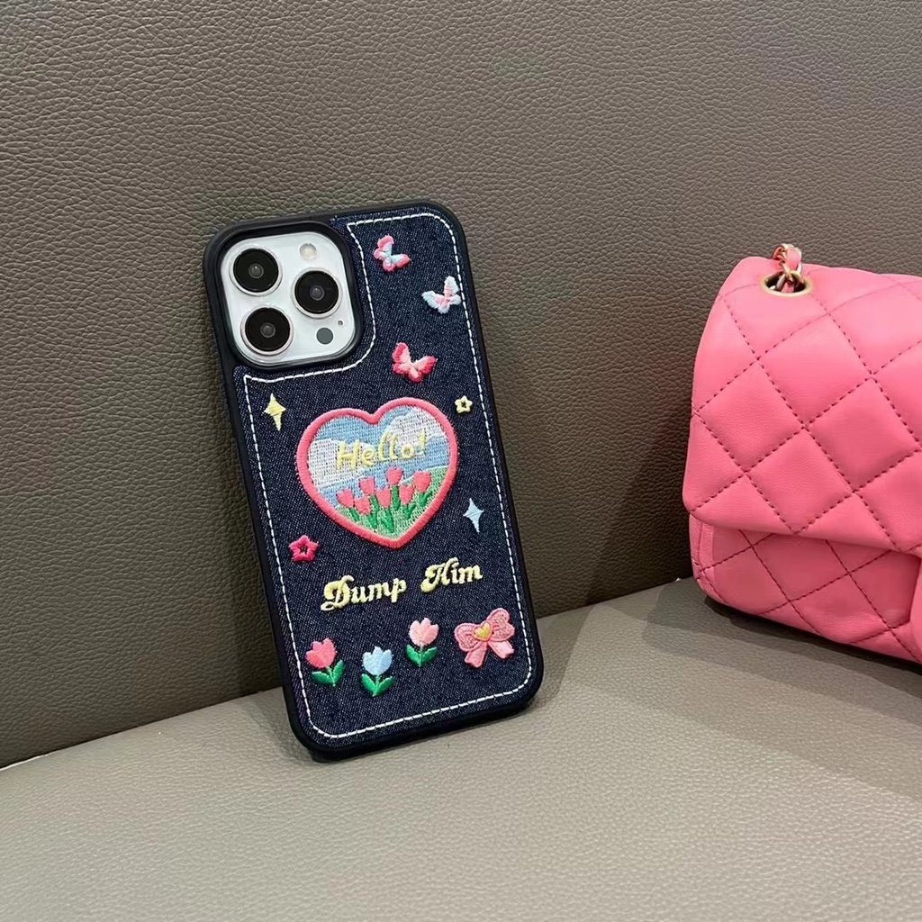 Ốp Điện Thoại tpu Mềm Thêu Họa Tiết Cho iPhone 13 13pro 13promax 11 11PROMAX 12 12PRO 12PROMAX 14 14promax 14pro