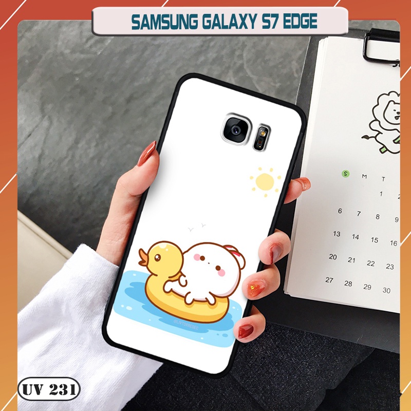 Ốp lưng nhám in hình 3D Samsung Galaxy S7 Edge