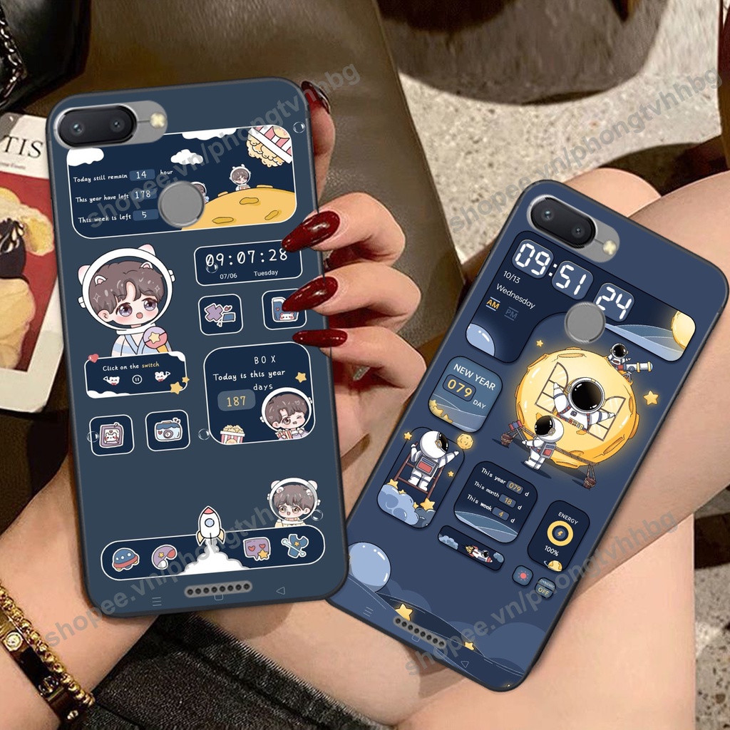 Ốp lưng Xiaomi Redmi 6 / Redmi 6A phi hành gia hoạt hình 3D cute giá rẻ