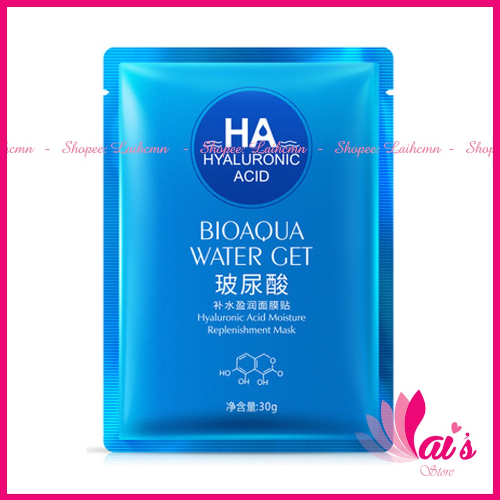 Mặt Nạ HA Hyaluronic Acid Bioaqua Dưỡng Ẩm, Giữ Ẩm, Mịn Da, Dịu Da Mask Nội Địa Trung Chính Hãng - LAI'S STORE