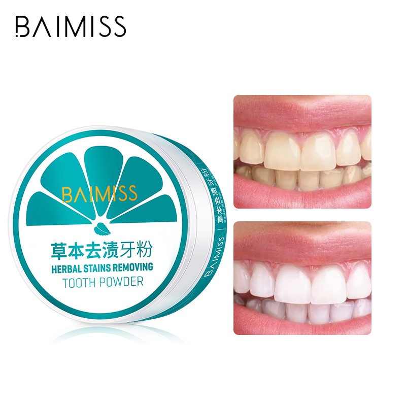 BAIMISS Herbal Stain Remover Whitening Tooth Powder 50g