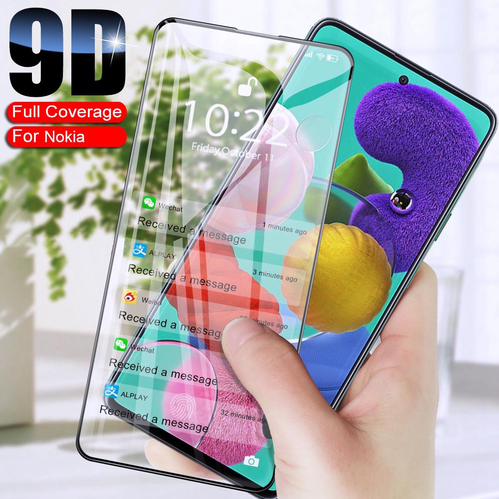 Tempered Glass Film for Nokia 9 8 7 6 5 3 X5 1.4 2.4 5.4 2.2 4.2 7.1 8.1 Plus Full Coverage Screen Protector