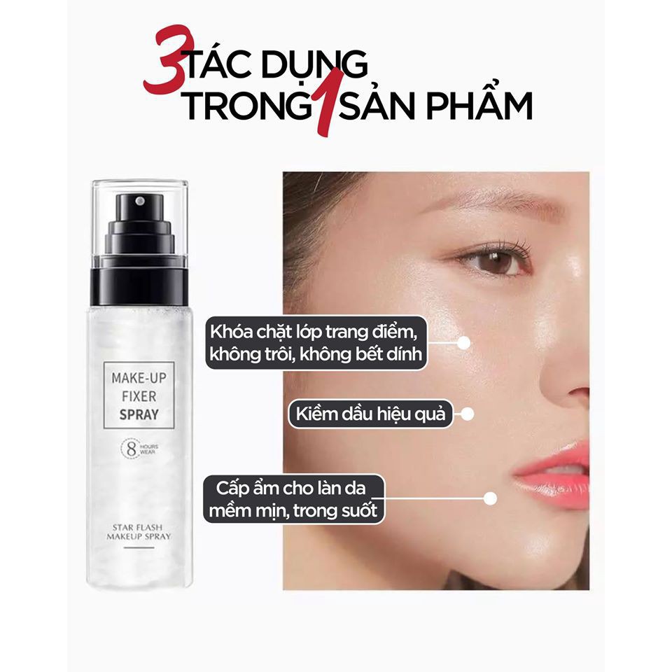 Xịt Khóa Trang Điểm Star Flash Make Up Spray 8 Hours Wear