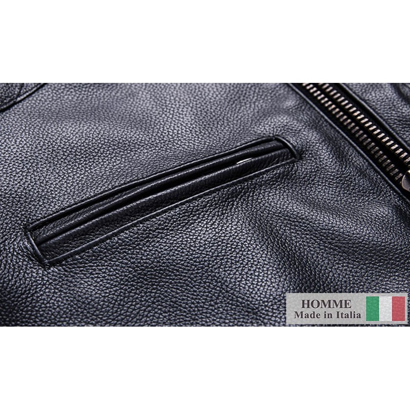 Áo khoác da Homme de Monaco - Leather Jacket Shoulder Padding for Men