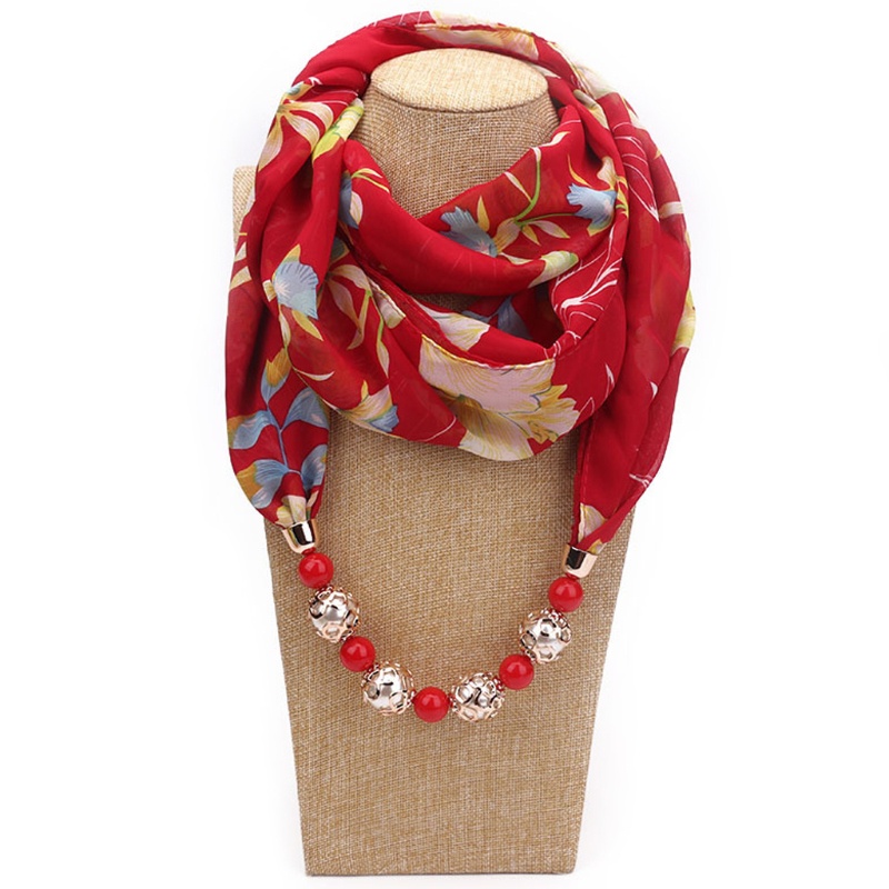 Khăn Choàng Cổ Chiffon Mềm Mại In Họa Tiết Hoa Thời Trang Cho Nữ