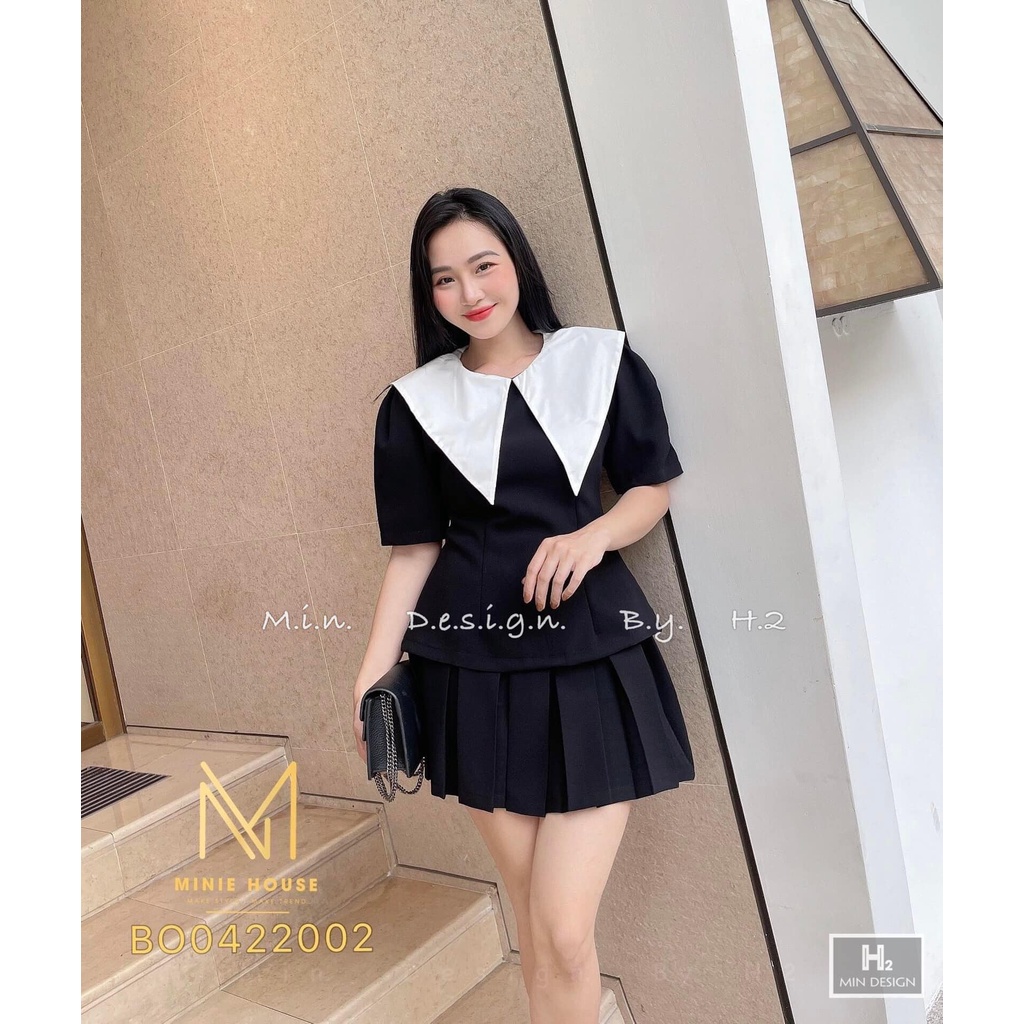 ÁO cộc tay pha cổ khóa lưng sang chảnh 2 màu(kèm ảnh thật và video)