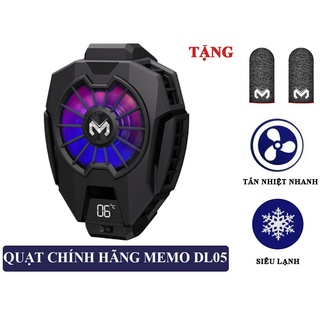 Quạt tản nhiệt điện thoại MEMO DL05 Siêu lạnh, hiển thị nhiệt độ, LED RGB, Kẹp thu vào 2 chiều
