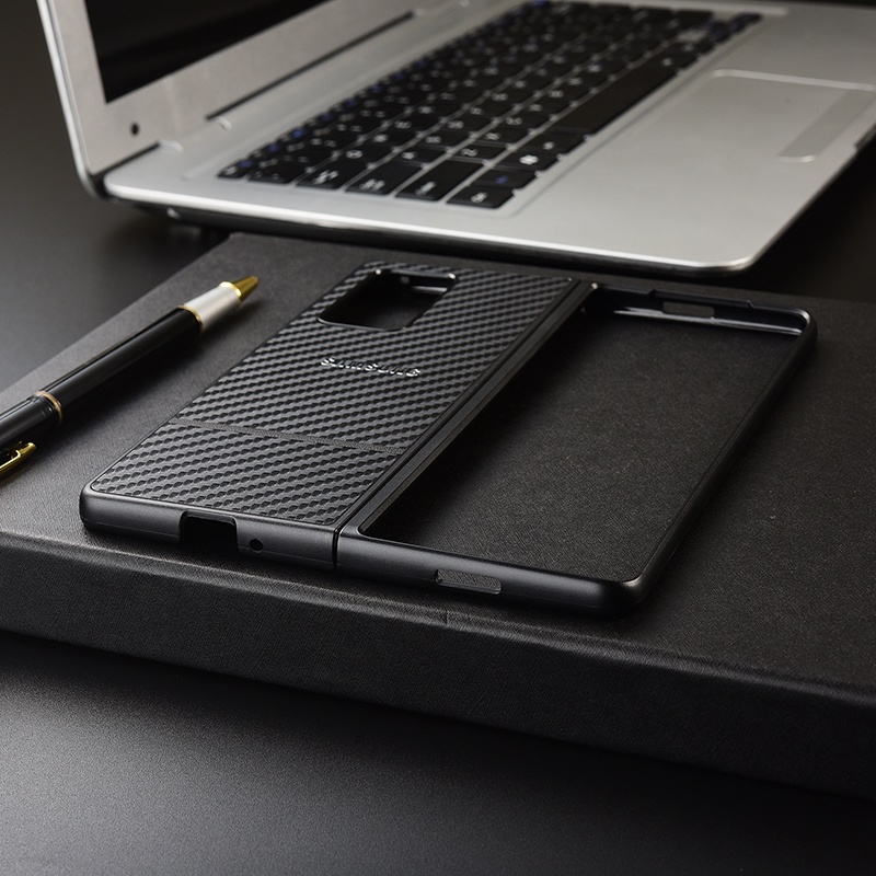 Ốp Điện Thoại Sợi Carbon Bảo Vệ Toàn Diện Cho Samsung Galaxy Z Fold 1 2 3 5G Z Flip 3 5G