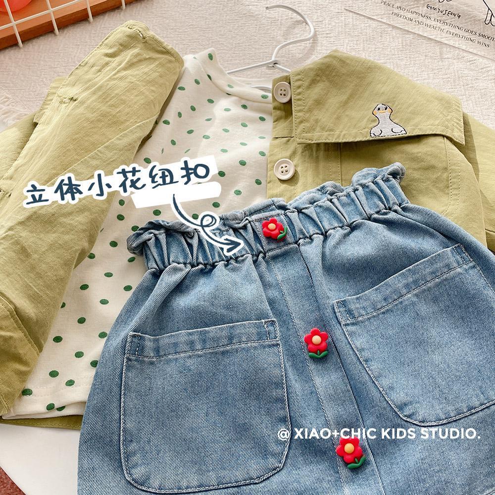 [Babycat] Chân Váy Denim Công Chúa Dáng Chữ a Phong Cách Hàn Quốc Nhật Bản Thời Trang Xuân Hè Giản Dị Dành Cho Bé Gái