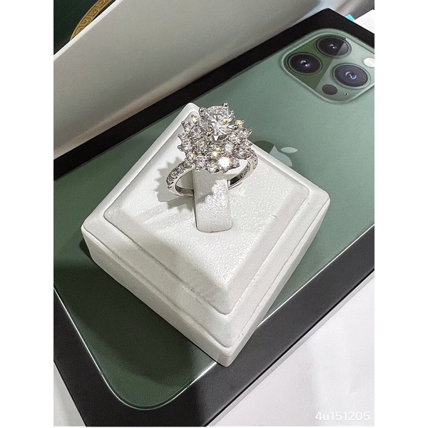 Nhẫn đá cao cz sang chảnh bạc chuẩn đẹp xuất sắc