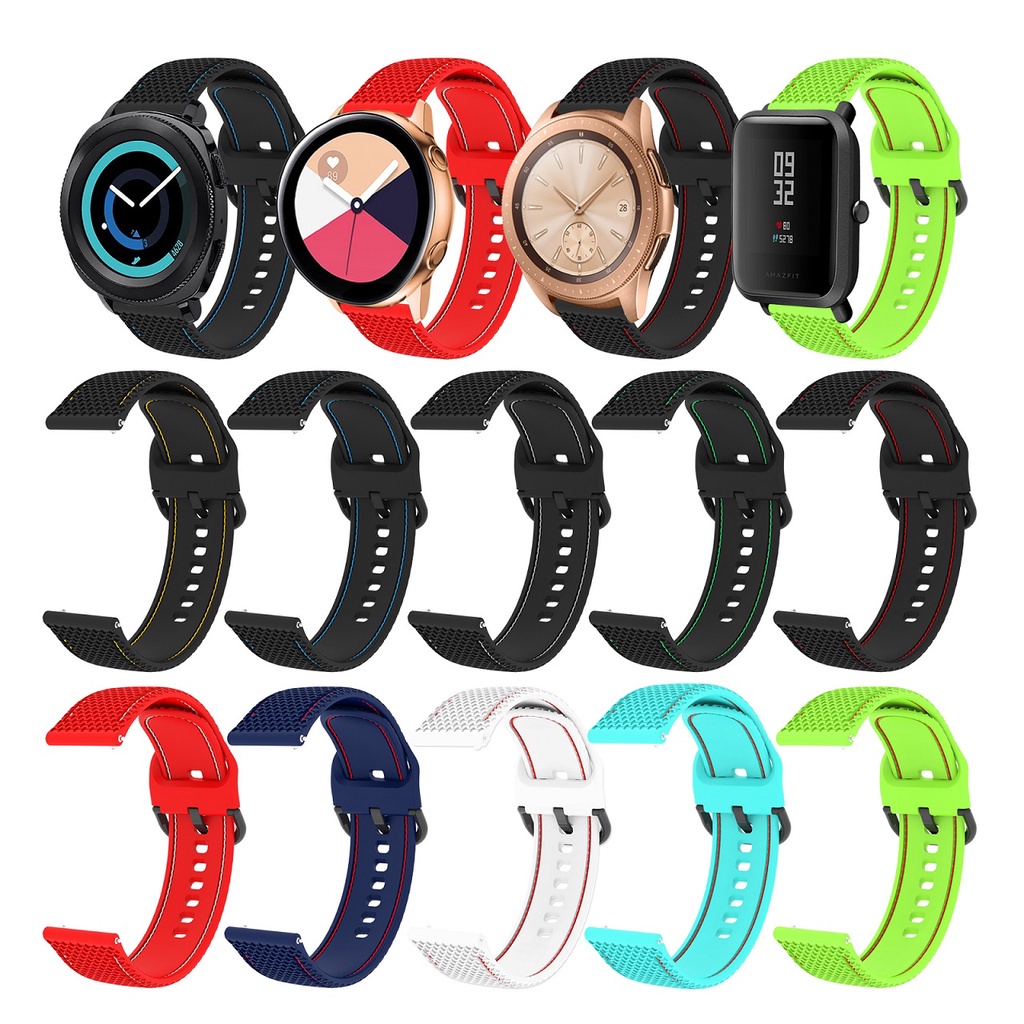 Dây đeo silicone chiều rộng 20mm thay thế cho Samsung Galaxy Watch Active 2 40 44mm