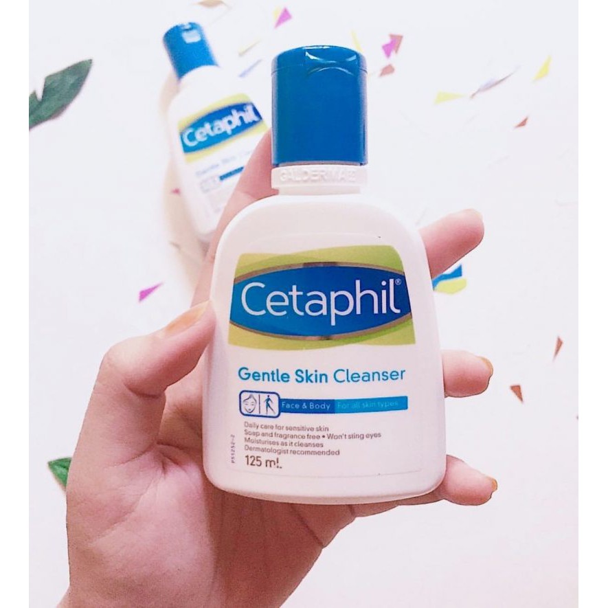 Sữa Rửa Mặt Cetaphil Gentle Skin Cleaner 125ml - Sữa rửa mặt loại bỏ chất nhờn, tẩy sạch bụi bẩn, dịu da, không xà phòn