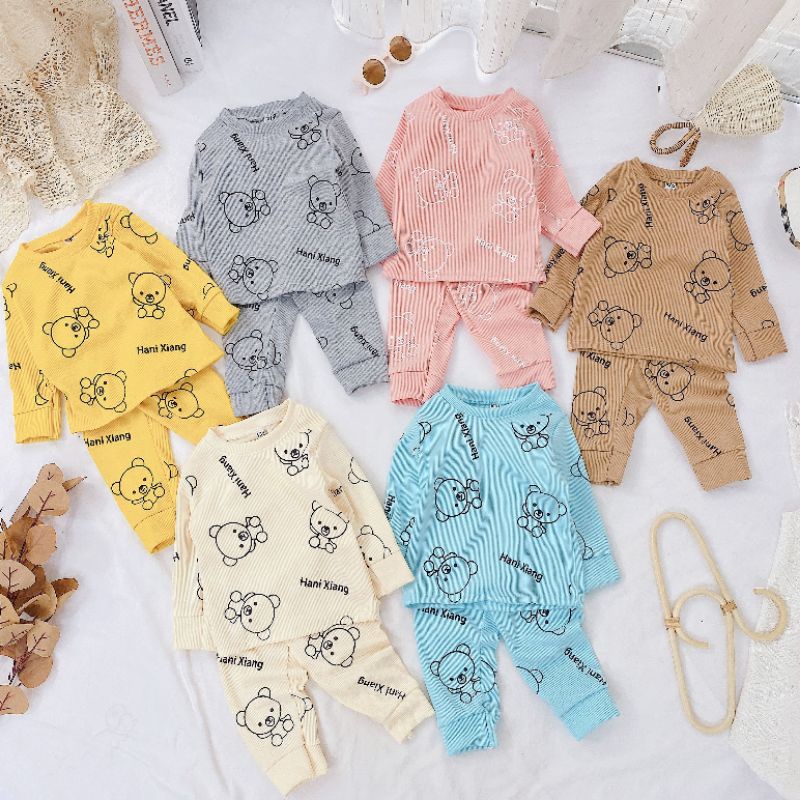Bộ len tăm hình gấu cute