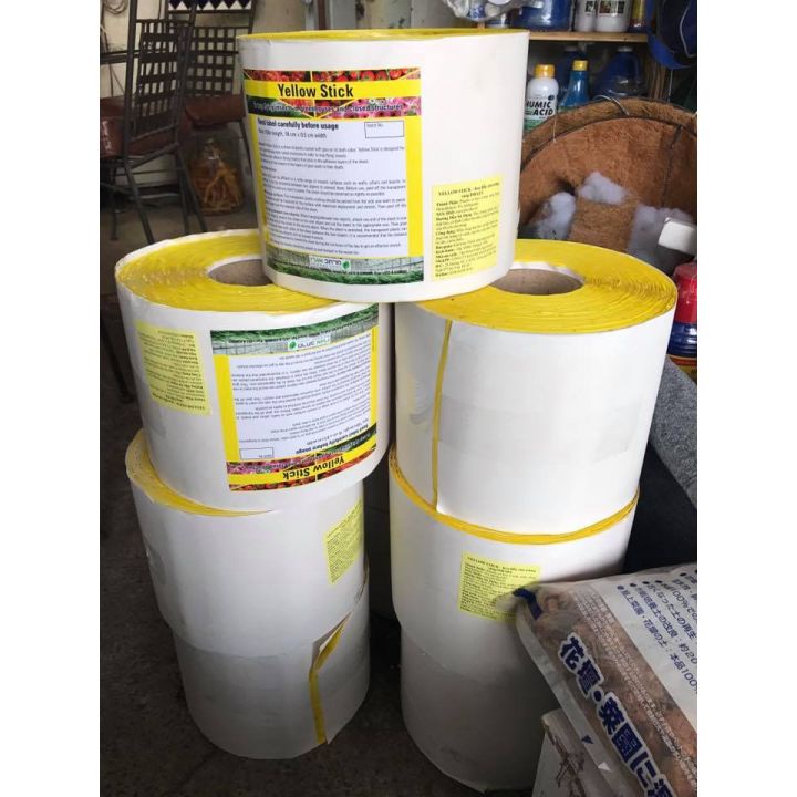 Bẫy dính diệt côn trùng 2 mặt màu vàng khổ 19cm dài 1m