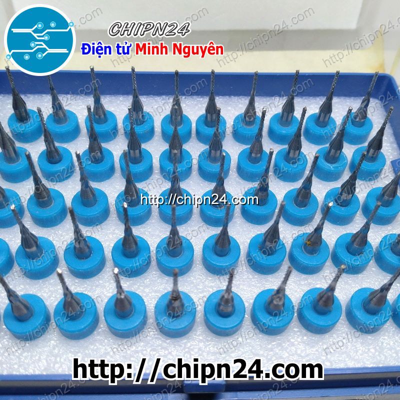 [1 CÂY] Mũi phay mạch in CNC 0.9mm