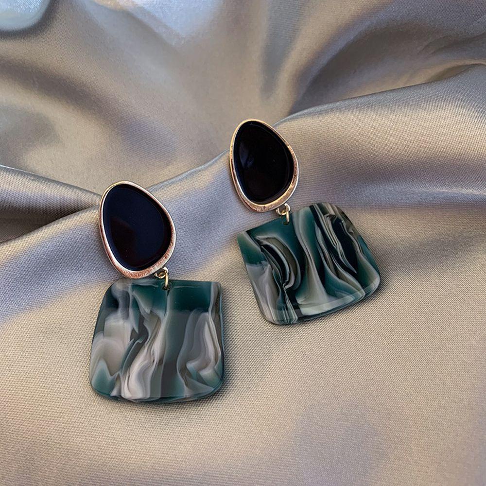 Khuyên Tai Kim Loại Hình Học Dễ Thương Cho Nữ