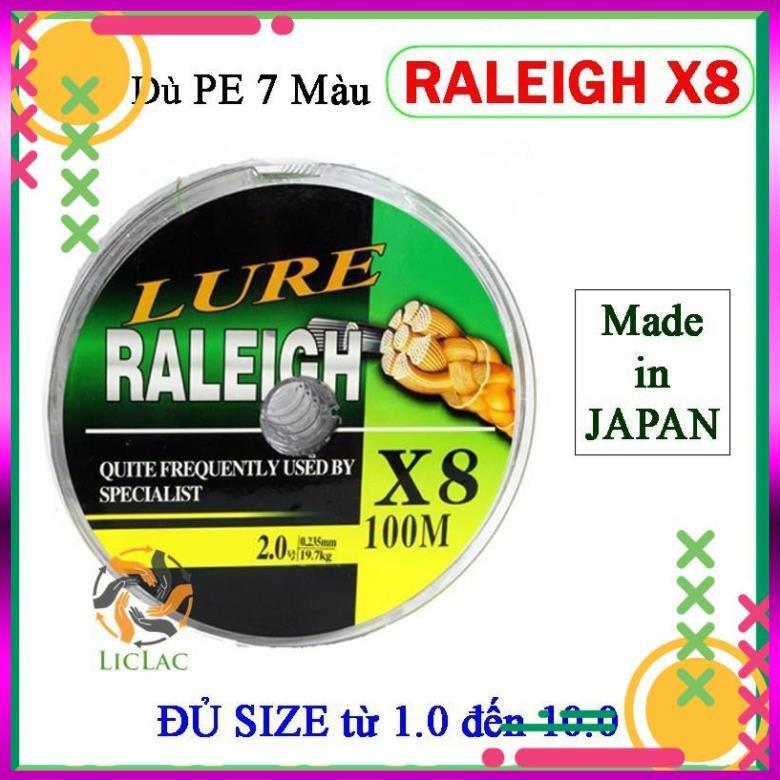 ⭐ [ SALE 50% ] Dây Dù Câu Cá RALEIGH  X8 7 màu Siêu Đẹp Siêu Bền Mịn