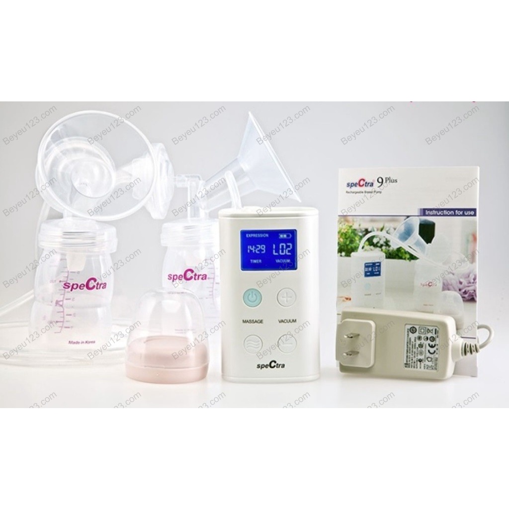Máy hút sữa điện đôi cao cấp màn hình LCD SPECTRA 9PLUS 9 PLUS (TẶNG 3 MÓN: FB3002SL, HỘP 60 TÚI TRỮ SỮA, ÁO HÚT SỮA)
