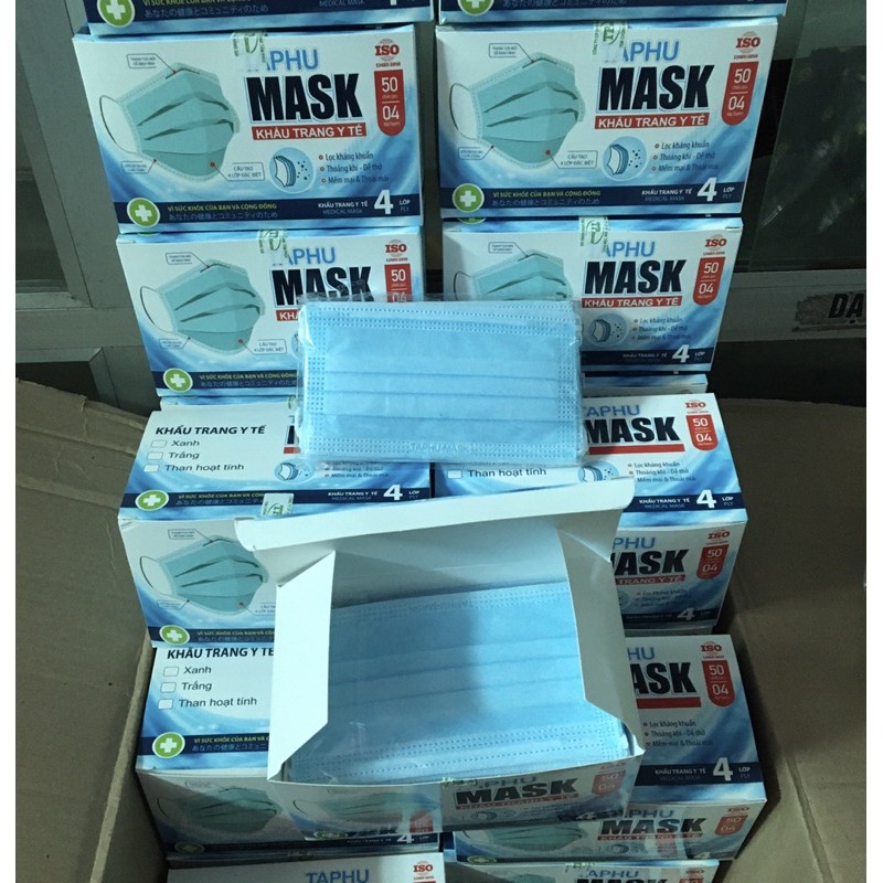 Khẩu trang y tế 4 lớp hộp 50 chiếc - Khẩu trang y tế công ty Tâm Phúc chính hãng | BigBuy360 - bigbuy360.vn