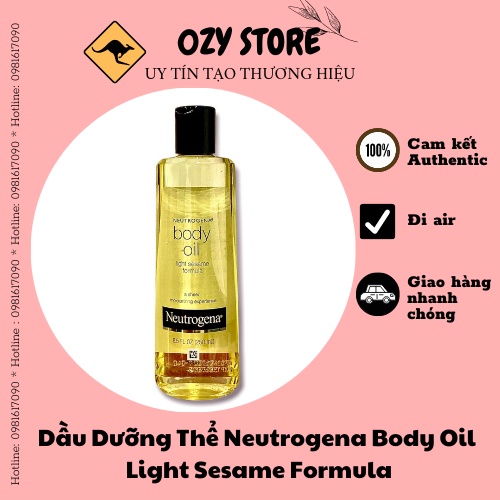 Dầu Dưỡng Thể Neutrogena Body Oil Light Sesame Formula 250ml-Úc