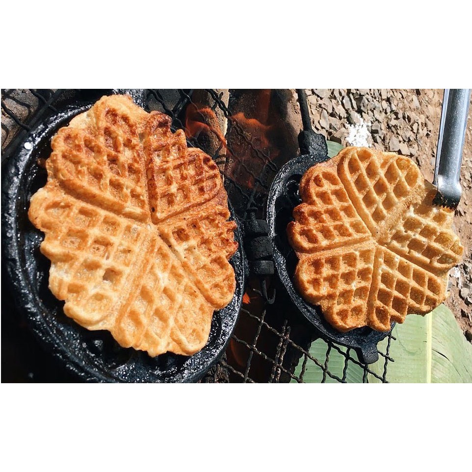 Khuôn Làm Bánh Kẹp Tàn Ong Bánh Nướng Waffle Ăn Kem Thơm Ngon