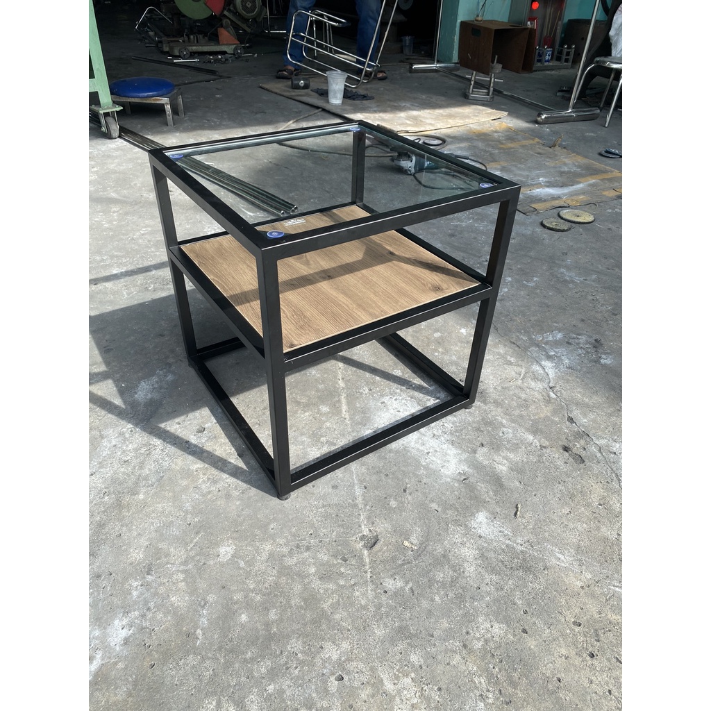 Kệ sofa - tab đầu giường MODESK SP Sofa Shelf sắt sơn tĩnh điện, ván MFC , vintage [phòng khách - phòng ngủ