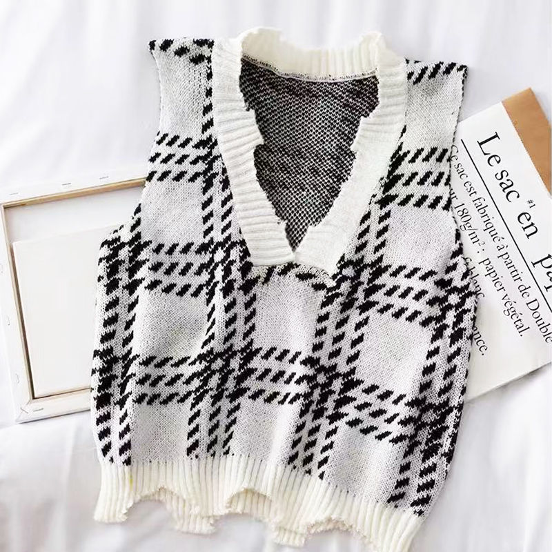 Áo Khoác Len Không Tay Dáng Rộng Phong Cách Hàn Quốc Trẻ Trung Cho Nữ