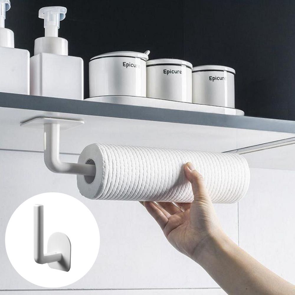 Giá Đỡ Cuộn Giấy Vệ Sinh Bằng Nhựa Gắn Tường Đa Năng Tiện Dụng Cho Nhà Tắm / Nhà Bếp