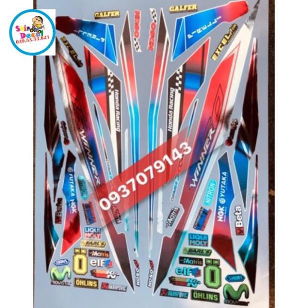 Tem rời winner 150 chất liệu decal Crom cao cáp chống nước ko bay nàu. Thị trường có bán hàng giả crom ae lưu ý.