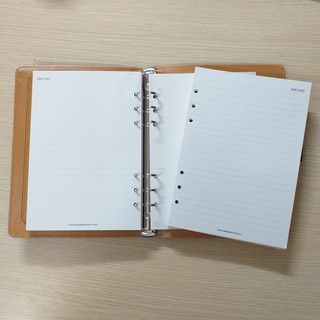 Combo 3 tệp giấy kẻ ngang 6 lỗ cỡ A5