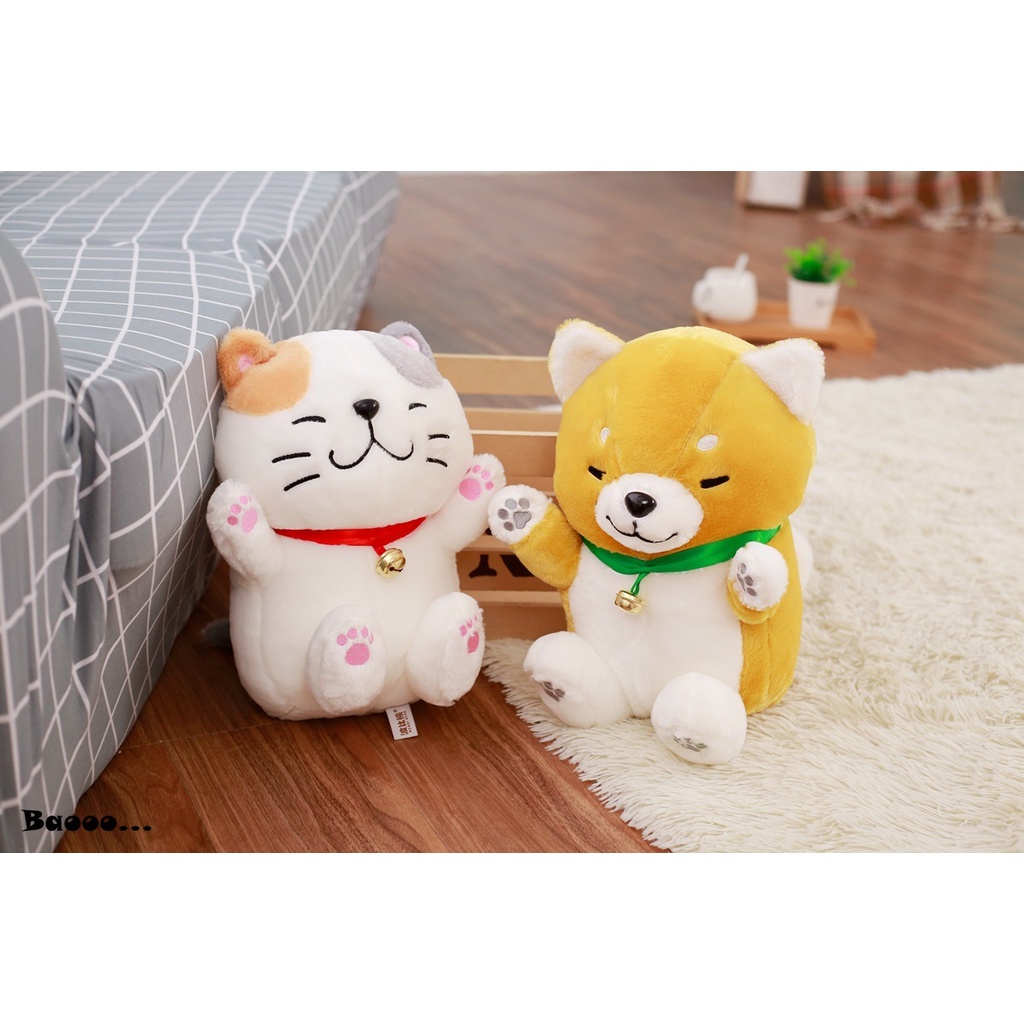 Dễ Thương Thú Nhồi Bông Hình Chó Shiba Akita Xinh Xắn Đáng Yêu