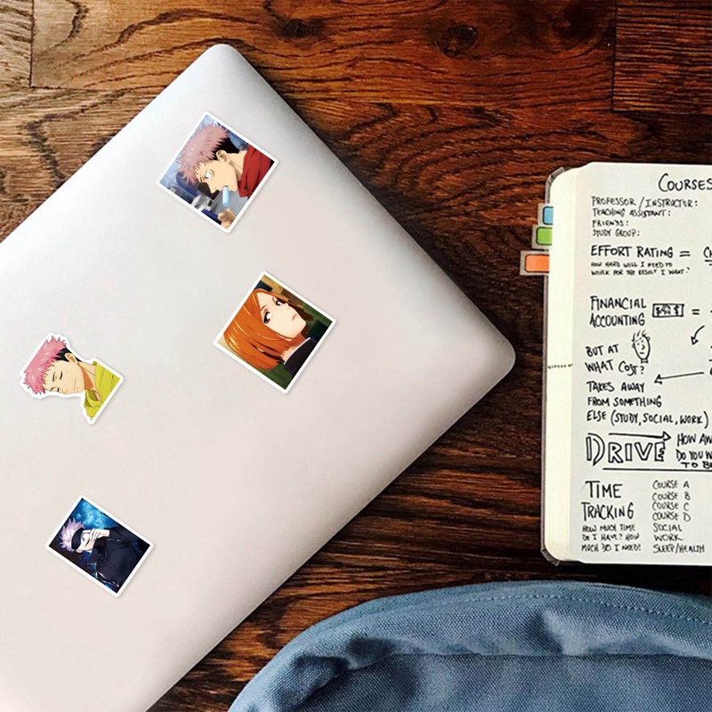 Set 55 Miếng Dán Lưng Ván Trượt Laptop Ghi Ta Hành Lý Hình Anime Nhật Bản